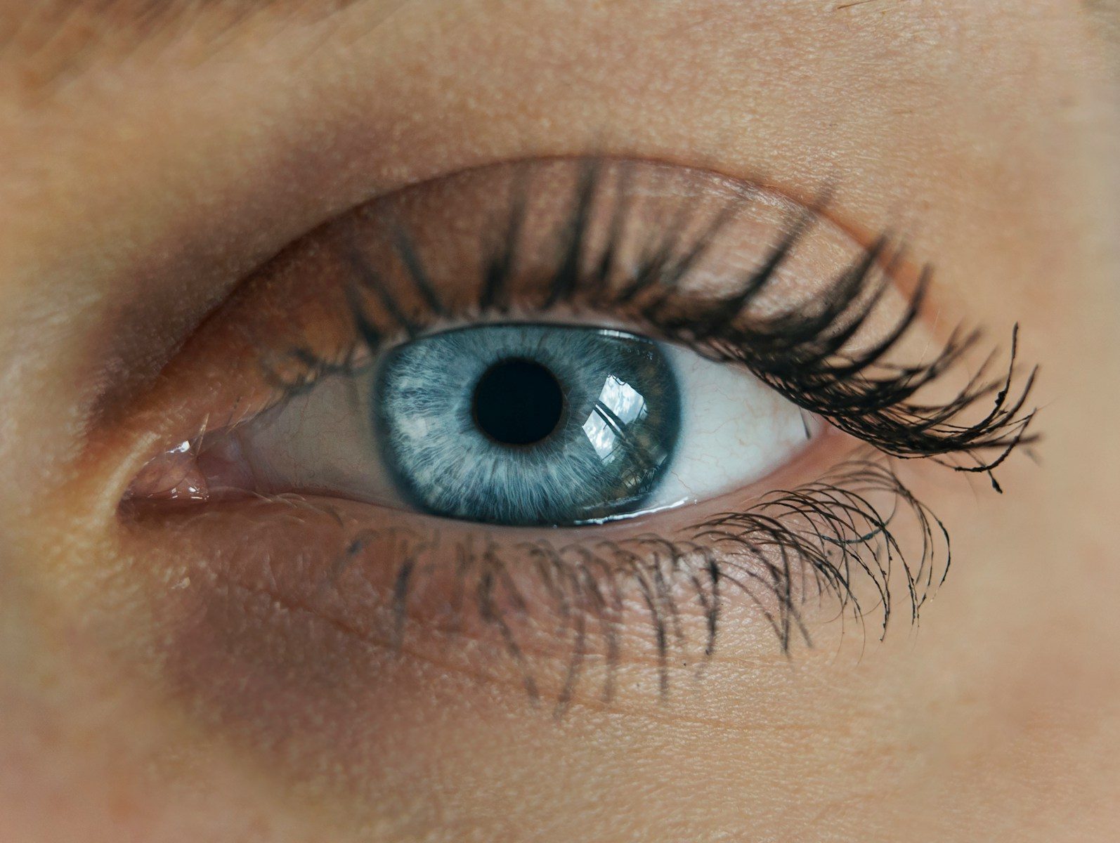 close-up of a person's eye