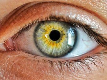 close-up of a person's eye