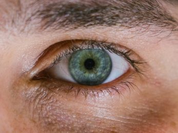 macro shot photography of person's right eye